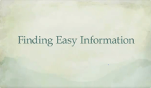 Finding Easy Information